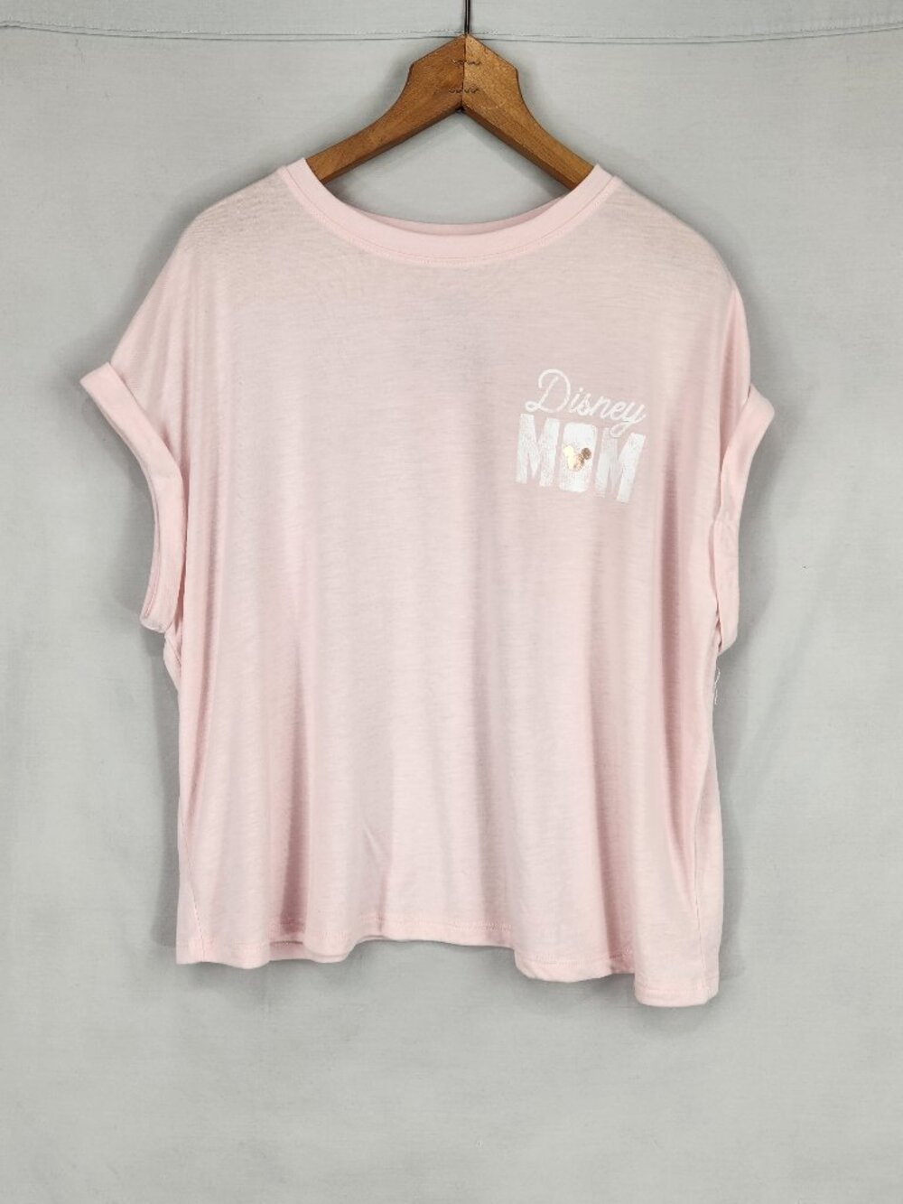Disney Mom Womens Tee Shirt L Pink Sleeveless Disneyland Family